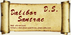 Dalibor Santrač vizit kartica